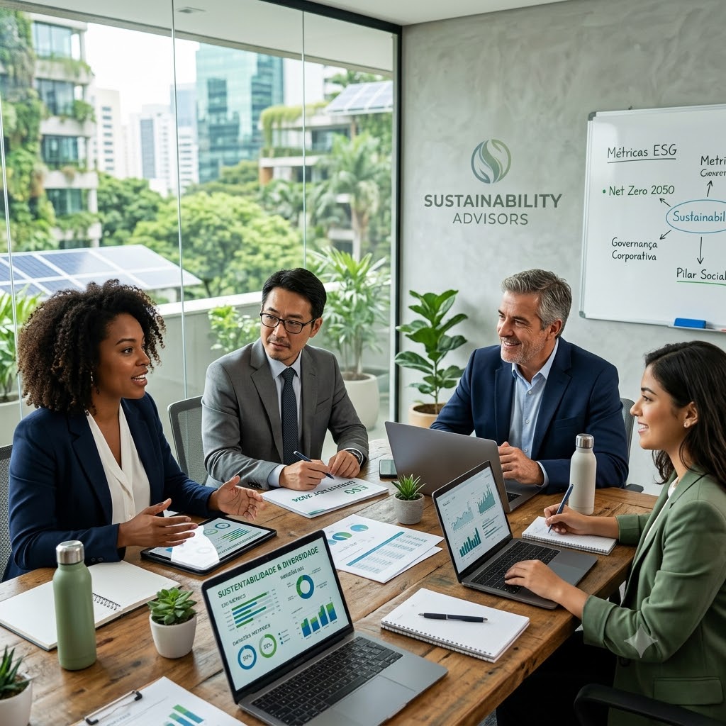 Especialistas de ESG em discussão